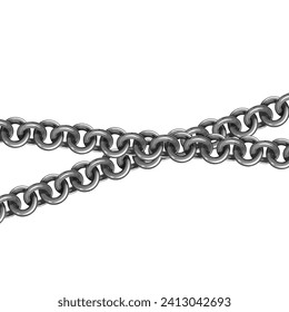 Metallic Chain Vector Illustration Design