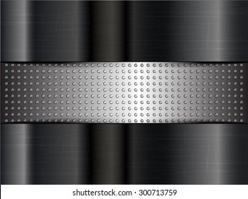 Metallic or chrome background or texture  vector illustration