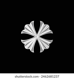 Metallischer Chrom-Gradienten-Blumen-Anhänger 