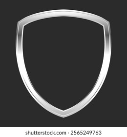 Metallic Chrome Shield Emblem Design