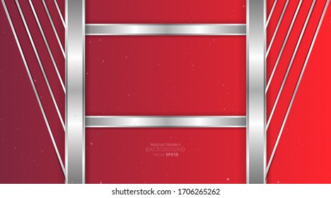 Color metálico caramelo plateado rojo elegante geométrico abstracto moderno fondo vectorial tecnico tecnico futurista decoración estampada, diseño lujoso y fuerte para la web y la plantilla de impresión