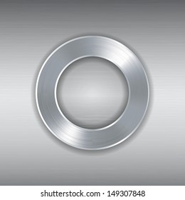 Metallic Circular Brushed Meta Border Background