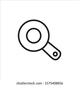 Metallic colander icon for cooking or kitchenware collection 