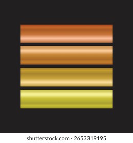 Paleta de cores metálicas para projetos de design
