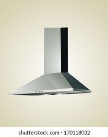 metallic cooker hood - Shutterstock ID 170118032