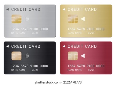 metallic credit card with touch settlement