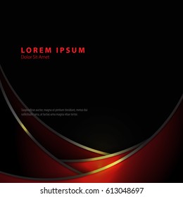 Metallic Curves in Modern Graphic/Design Elements with Clean Minimal Style Background