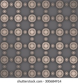 metallic diamonds pattern on the retro grey color metal background