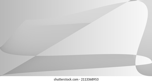 Metallic Digital Minimal Dynamic Horizontal Lines. Smooth Technology Shape Silver Office Background. Fluid Monochromatic Modern Grey Gradient Mesh. Layers Futuristic Gray Alluminium Illustration.