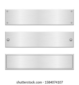 blank silver name plate
