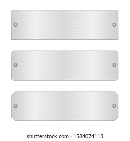 Metallic door plate vector design illustration isolated on white background