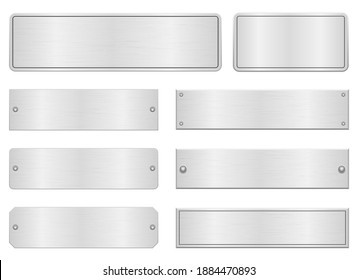 Metallic door plate vector design illustration isolated on white background