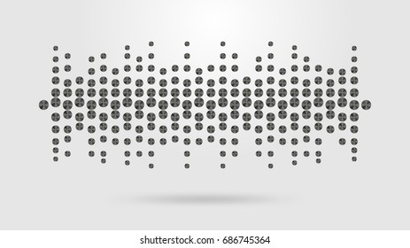 Metallic dot sound wave