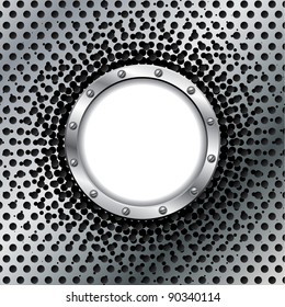 Metallic dotted background with placeholder for custom text