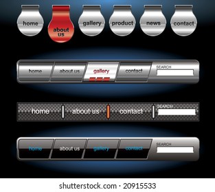 Metallic editable website buttons 2