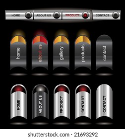 Metallic editable website buttons