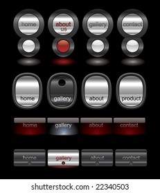 Metallic editable website buttons