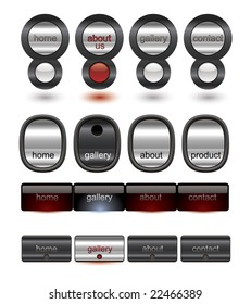 Metallic editable website buttons