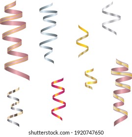 Efecto metálico conjunto serpentino para volantes de celebración, postales e invitaciones.