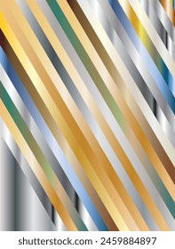 Metallic feel cross striped rectangular surface with several different gradients