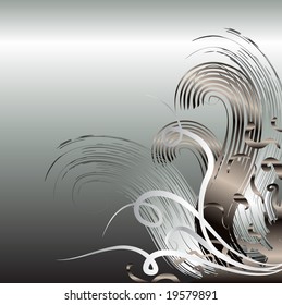 metallic floral background