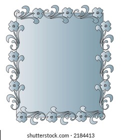 metallic floral frame