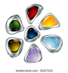 metallic flower from buttons