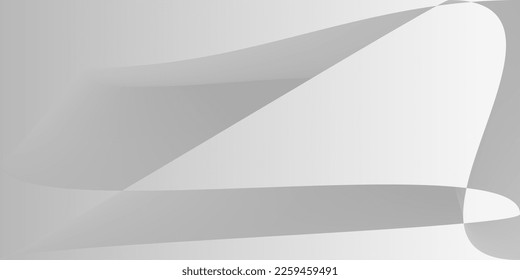 Metallic Fluid Alluminium Grey Gradient Mesh. Smooth Futuristic Digital Monochromatic Trendy Background. Gray Layers Minimal Shape Illustration. Silver Modern Technology Dynamic Modern Design.