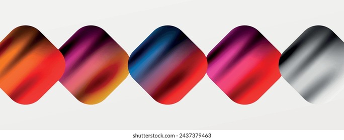 Metallic fluid color with geometric abstract shapes. Vector Illustration For Wallpaper, Banner, Background, Card, Book Illustration, landing page