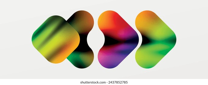 Metallic fluid color with geometric abstract shapes. Vector Illustration For Wallpaper, Banner, Background, Card, Book Illustration, landing page