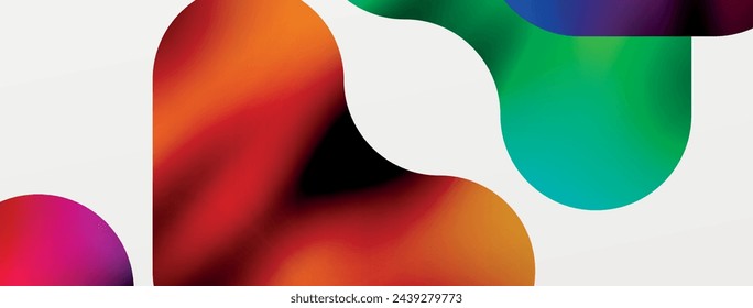 Metallic fluid color with geometric abstract shapes. Vector Illustration For Wallpaper, Banner, Background, Card, Book Illustration, landing page