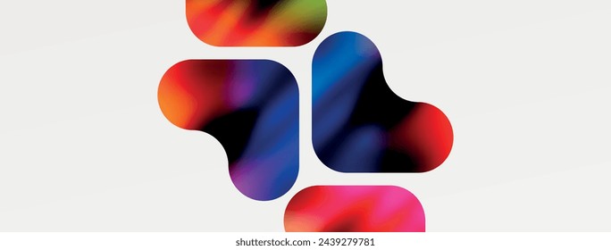 Metallic fluid color with geometric abstract shapes. Vector Illustration For Wallpaper, Banner, Background, Card, Book Illustration, landing page