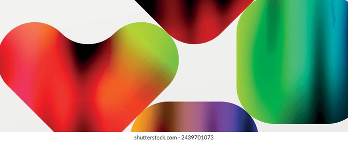 Metallic fluid color with geometric abstract shapes. Vector Illustration For Wallpaper, Banner, Background, Card, Book Illustration, landing page