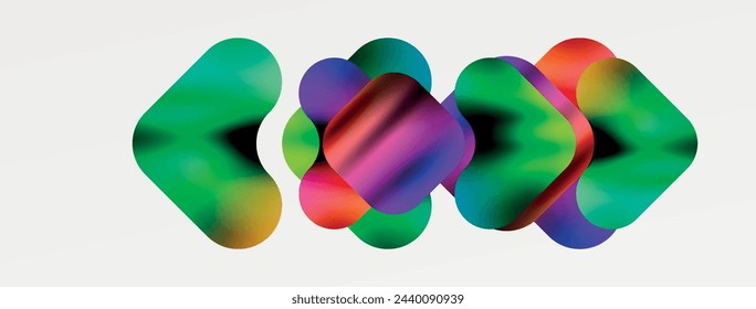 Metallic fluid color with geometric abstract shapes. Vector Illustration For Wallpaper, Banner, Background, Card, Book Illustration, landing page