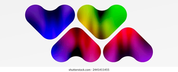 Metallic fluid color with geometric abstract shapes. Vector Illustration For Wallpaper, Banner, Background, Card, Book Illustration, landing page
