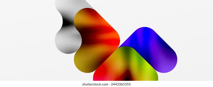 Metallic fluid color with geometric abstract shapes. Vector Illustration For Wallpaper, Banner, Background, Card, Book Illustration, landing page