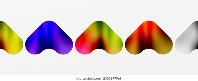 Metallic fluid color with geometric abstract shapes. Vector Illustration For Wallpaper, Banner, Background, Card, Book Illustration, landing page
