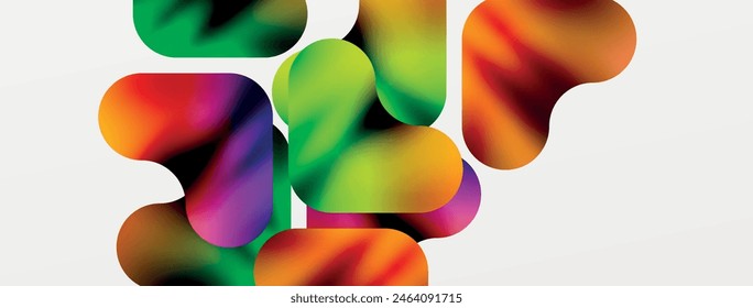 Metallic fluid color with geometric abstract shapes. Vector Illustration For Wallpaper, Banner, Background, Card, Book Illustration, landing page