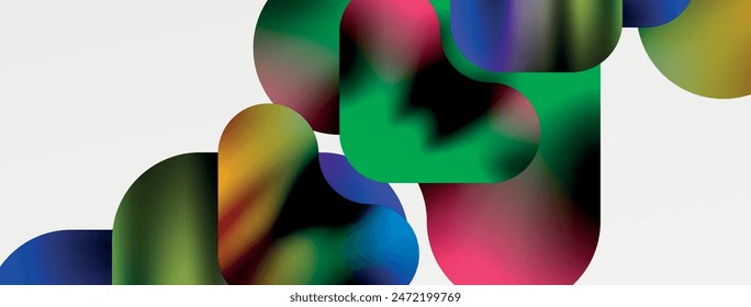 Metallic fluid color with geometric abstract shapes. Vector Illustration For Wallpaper, Banner, Background, Card, Book Illustration, landing page