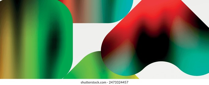 Metallic fluid color with geometric abstract shapes. Vector Illustration For Wallpaper, Banner, Background, Card, Book Illustration, landing page