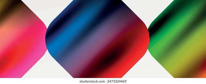 Metallic fluid color with geometric abstract shapes. Vector Illustration For Wallpaper, Banner, Background, Card, Book Illustration, landing page