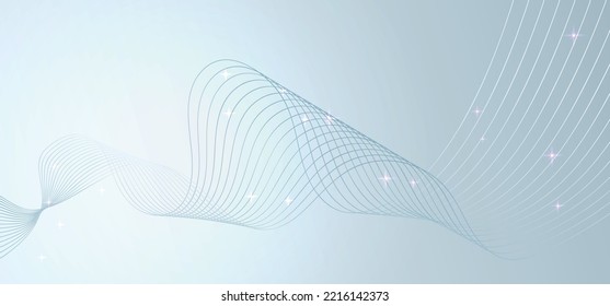 Metallic Futuristic Ultramodern background with curvy lines pattern. Vector illustration.