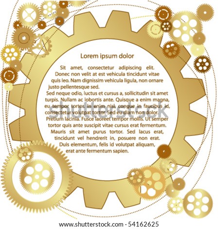 Metallic gears vector background 2