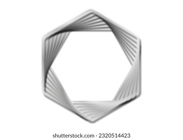 Metallic geometric smooth hexagon abstract tech background. Vector graphic design
