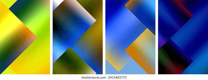 Metallische Hochglanz-Quadrat-Konzeptplakate. Vektorgrafik für Tapete, Banner, Hintergrund, Karte, Buchillustration, Landungsseite