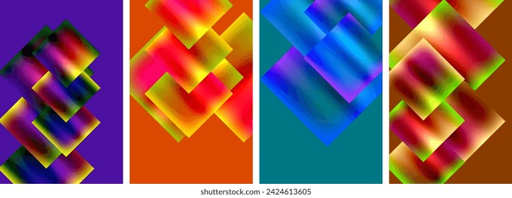 Metallic glossy square concept posters. Vector illustration For Wallpaper, Banner, Background, Card, Book Illustration, landing page