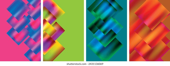 Metallic glossy square concept posters. Vector illustration For Wallpaper, Banner, Background, Card, Book Illustration, landing page