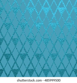 Metallic glossy texture. Blue pattern. Abstract shiny background. Luxury sparkling background.