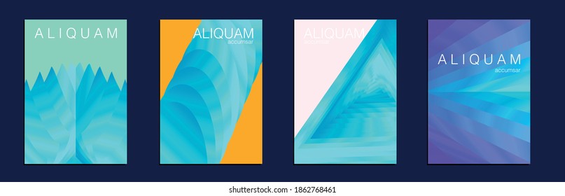 Metallic Gold Blue Liquid Texture for Foil Label. Vintage Cosmic Design. 1990 Paper Gradient Backdrop. Luxury Abstract Brochure. Fluid Minimal Cover. Set of Vector Backgrounds for Business Flyers.