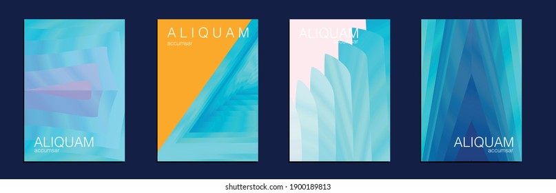 Metallic Gold Blue Liquid Texture for Foil Label. Vintage Cosmic Design. Set of Vector Backgrounds for Business Flyers. Fluid Minimal Cover. 1990 Paper Gradient Backdrop. Luxury Abstract Brochure.